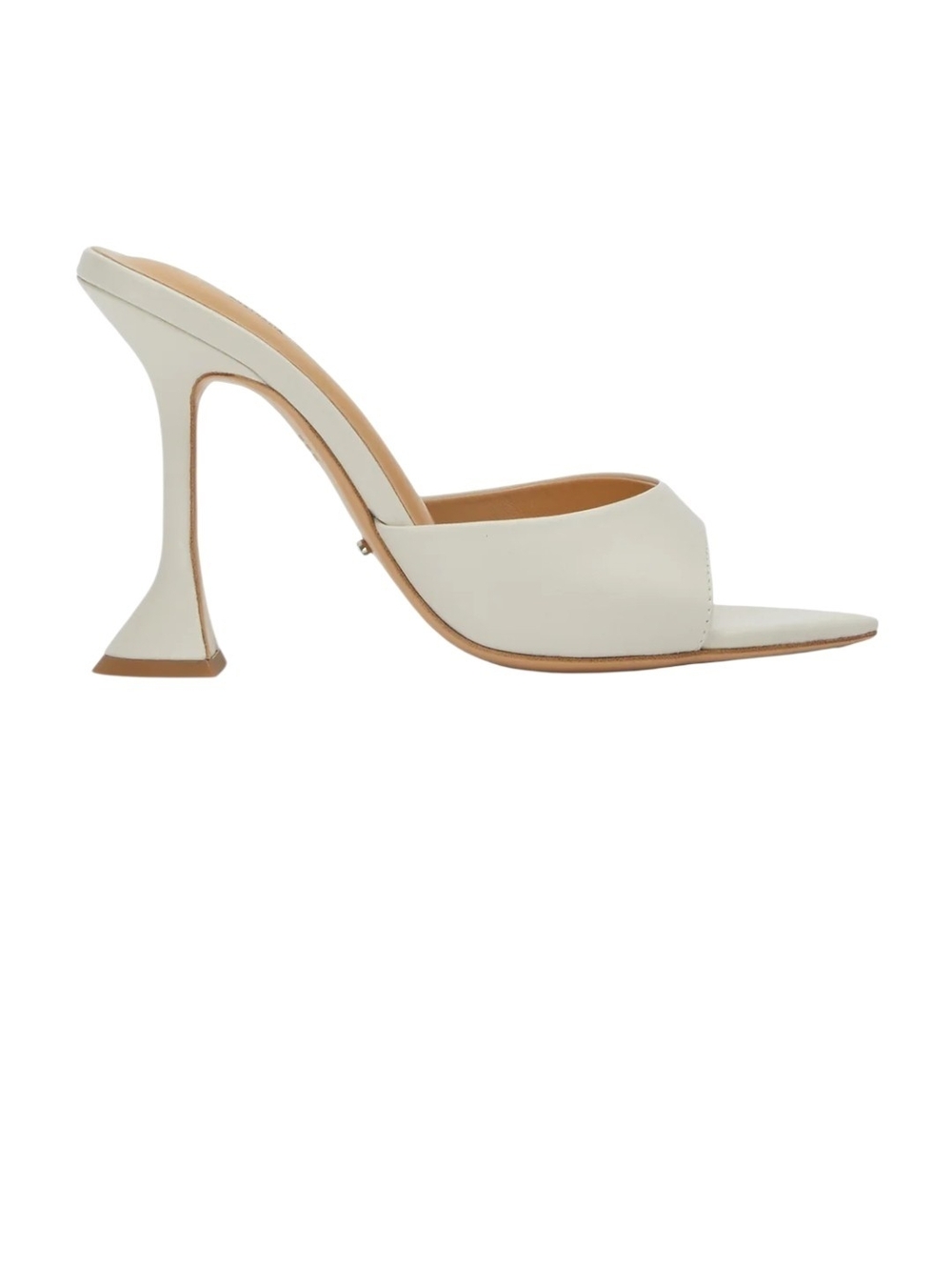 TONY BIANCO Marcel Dove Nappa Elegant White Open-Toe High Heel Mule SZ 9